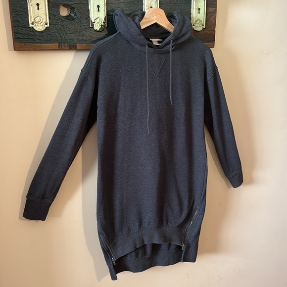 2/$18 Mossimo Grey Long Hoodie Sweater Dress Tunic Size XS - Picture 6 of 16